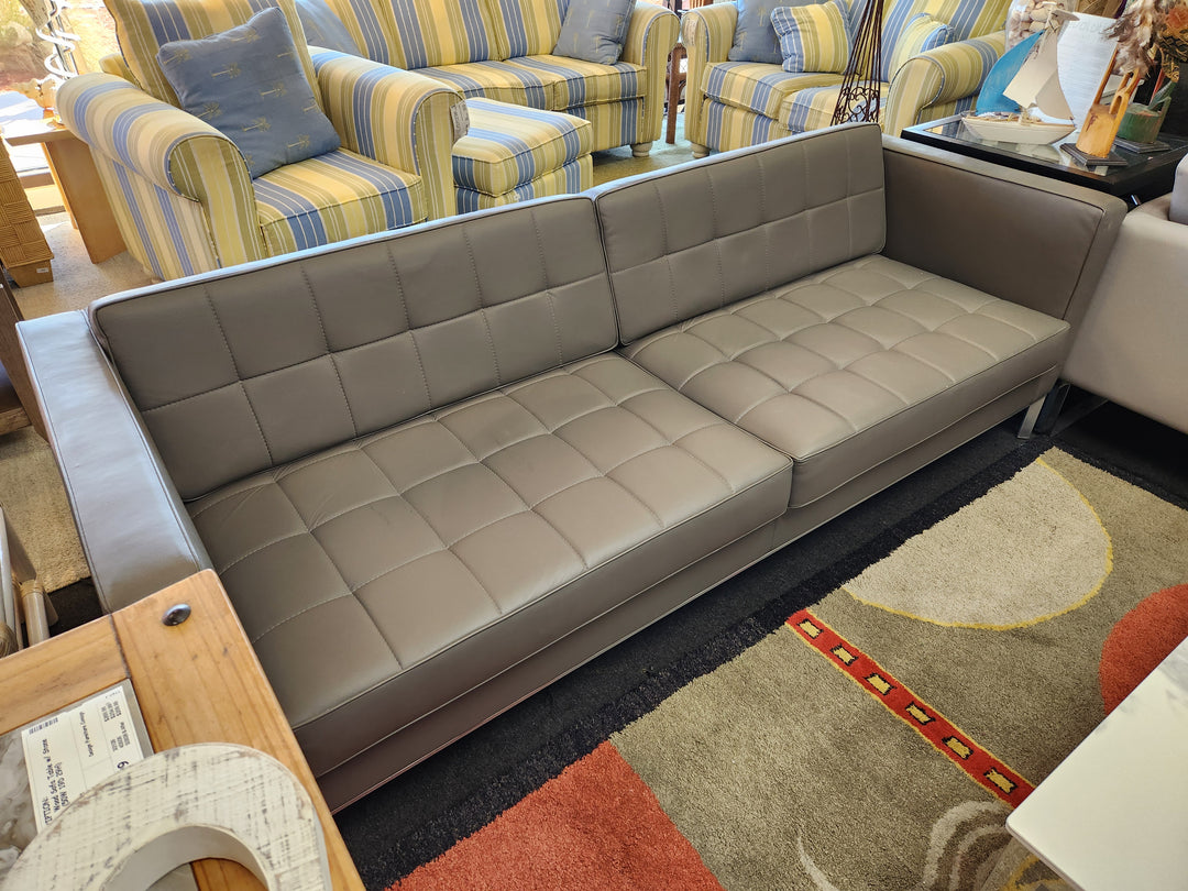 Grey  Leather Sofa