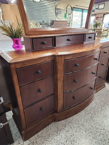 12-Drawer Tripple Dresser with Mirror Ashley Furniture Dresser