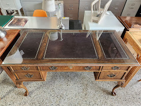 Writing desk W/Inset leather
