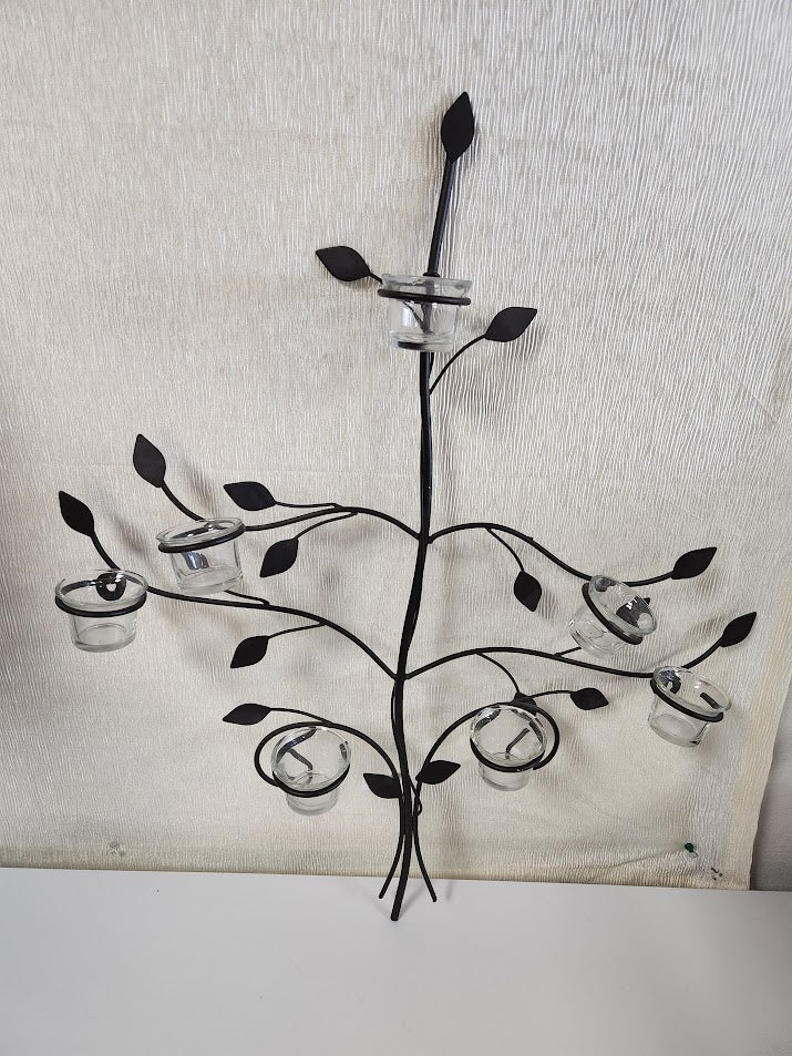 28" Tree Candle Holder Wall Art