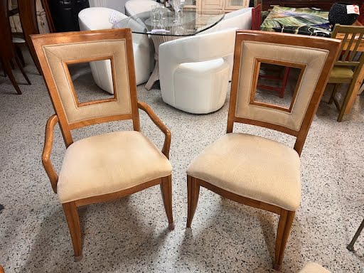 SET OF 6 Wood Dining Chairs