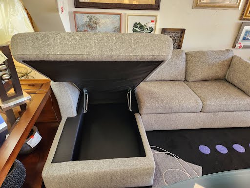 97" Gray Pop-Up Sleeper Sofa