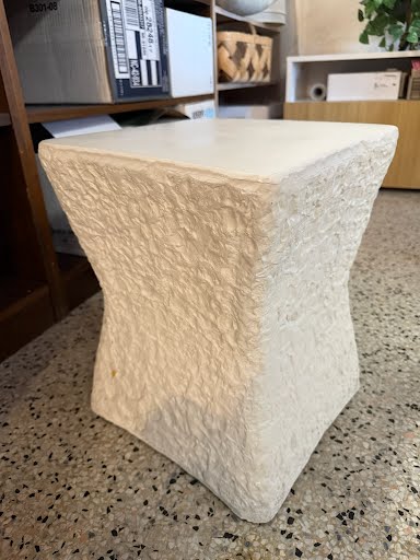White Crackle Pedestal