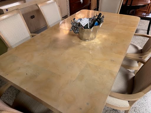 78x44" White Hickory Dining Set