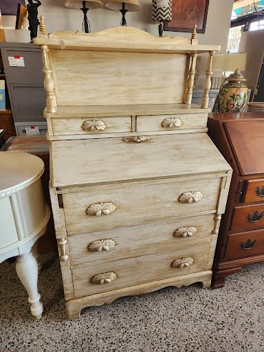 Vintage Wood Secretary Desk