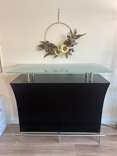 Bar Cart Frosted Glass Top