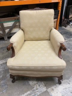 Cream Fabric Armchair