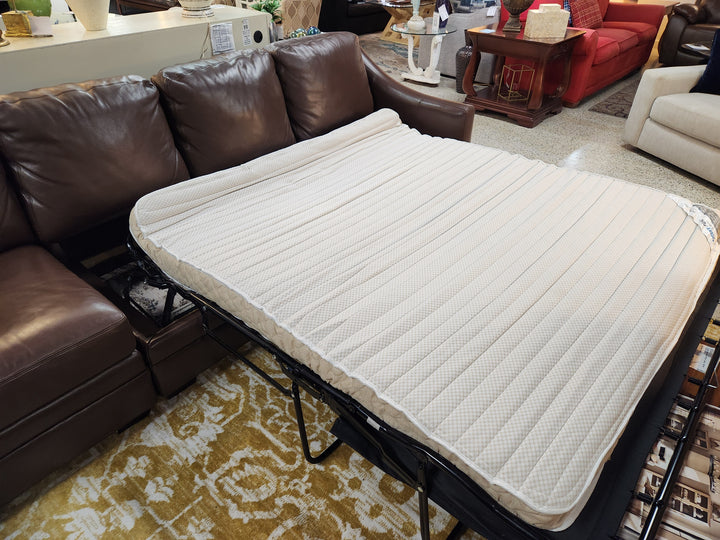 Brown Leather Angle Sleeper