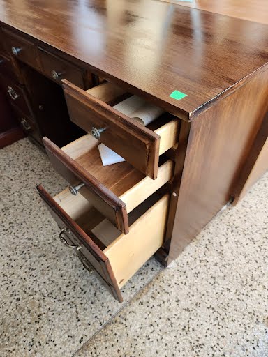 Wood Double Drawers Desk