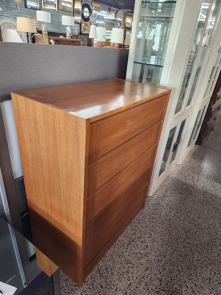 Light Wood 5 Drawer High Chest