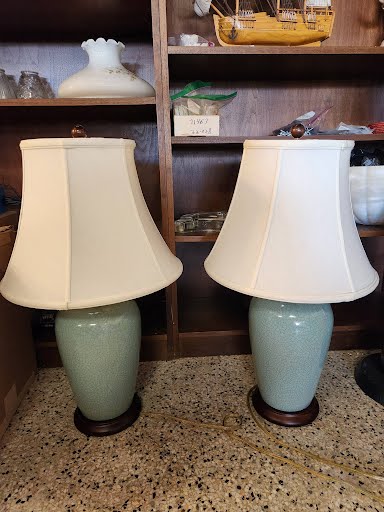 SET OF 2- Crackle Table Lamps