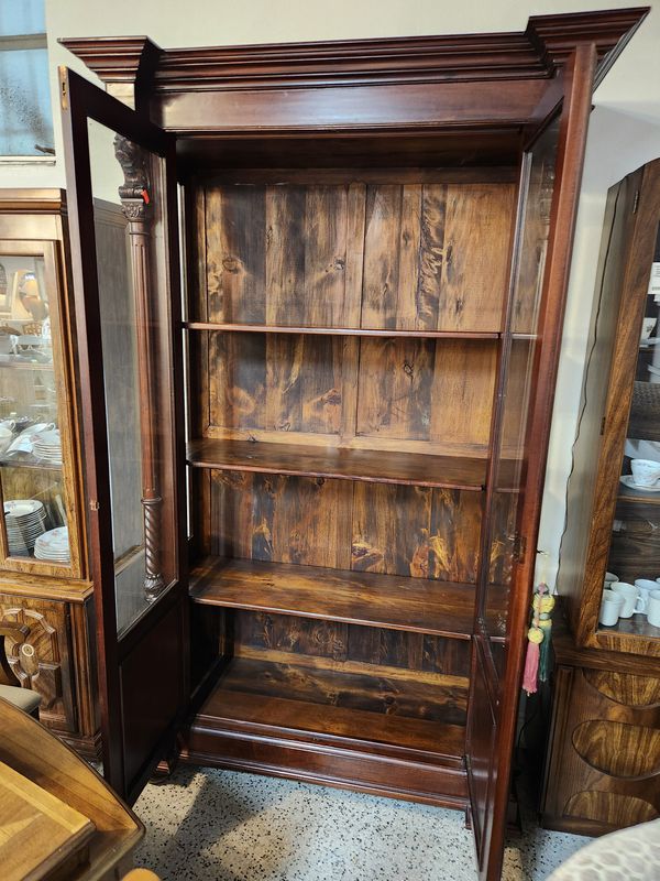 Carved Wood display China Cabinet