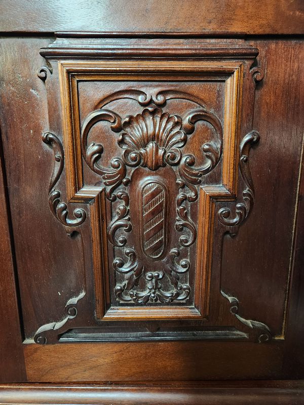 Carved Wood display China Cabinet