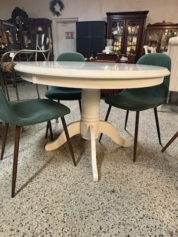 White Round Dining Table
