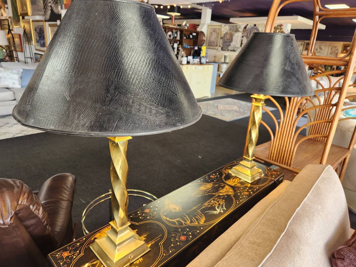 SET OF 2 - BRASS Stiffel Table Lamps