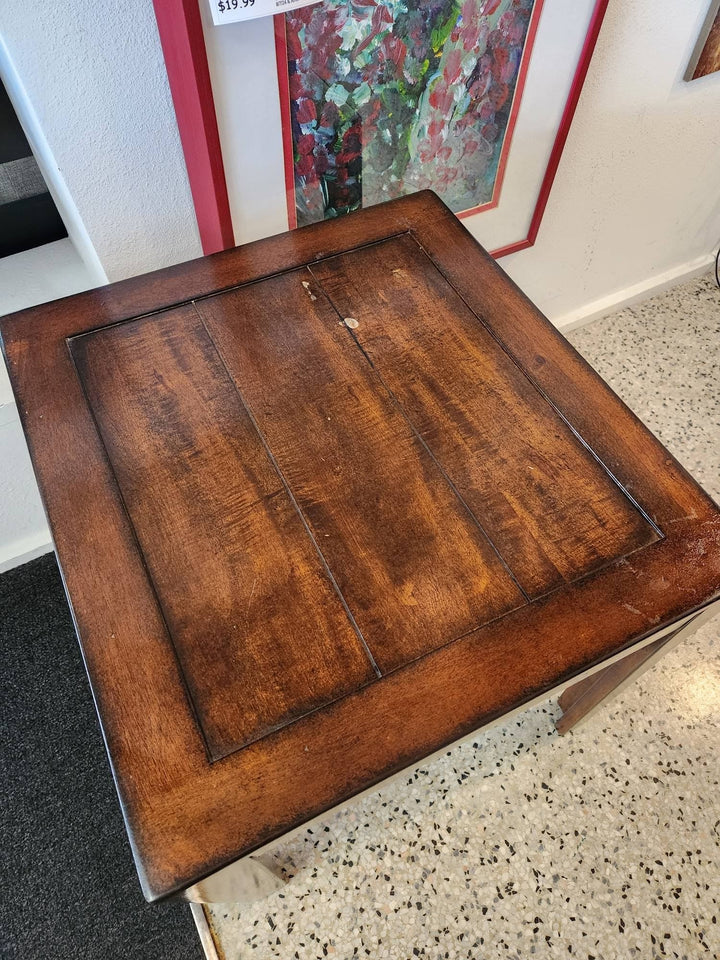 Single Dark Wood End Table