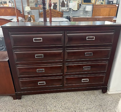 Dresser 8 Drawers Dk Wood