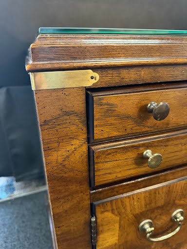 Lane Wood/Glass Top  Nightstand