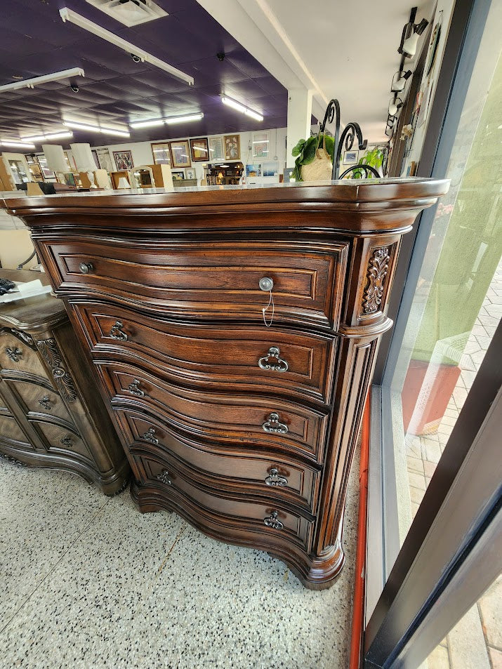 Dark Wood High Chest