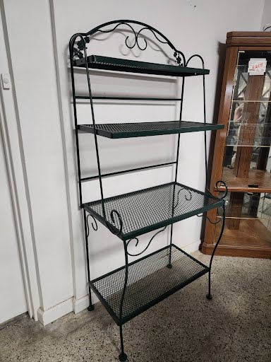 Baker's Rack Metal/Wire Dark Green
