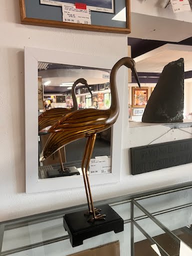 Austin Prod Kinder Line Brass Lucite Egret