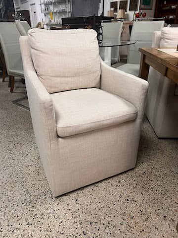 Tile Dining Table w. Four Chairs on Casters