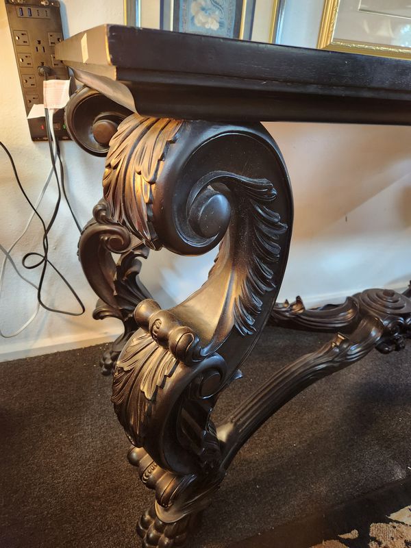 Black Marble Top Sofa Table