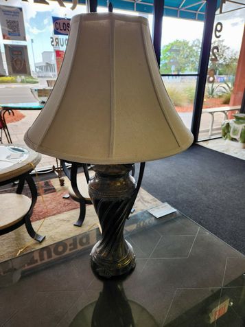29"H Casted Bronze Table Lamps