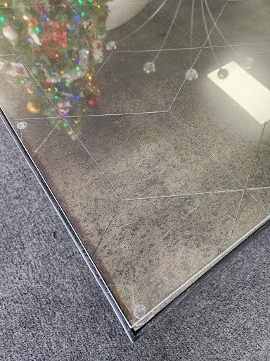 35x55" Glass Top Coffee Table