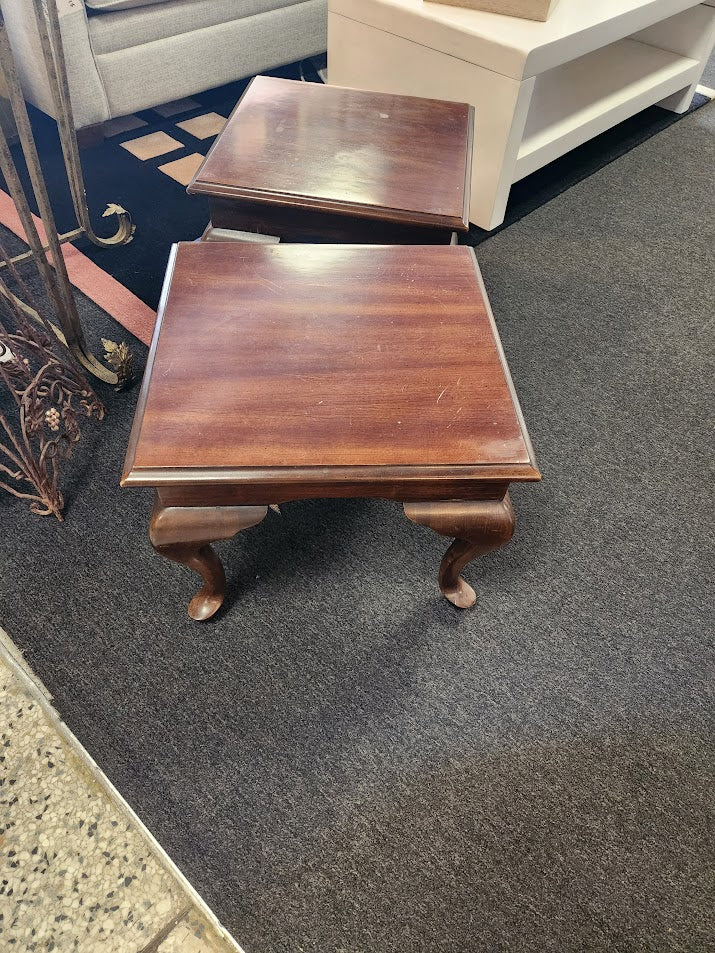 Short Square Wood End Tables