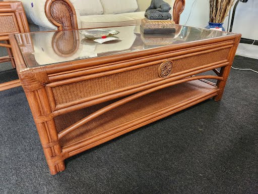 3 Pc Set- Bamboo Coffee Table w. 2 End Tables