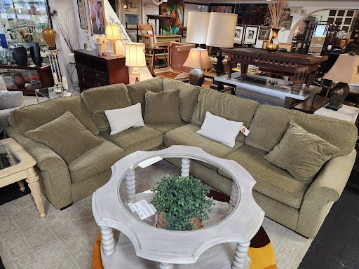 Haverty's Sage Green Sectional Sofa