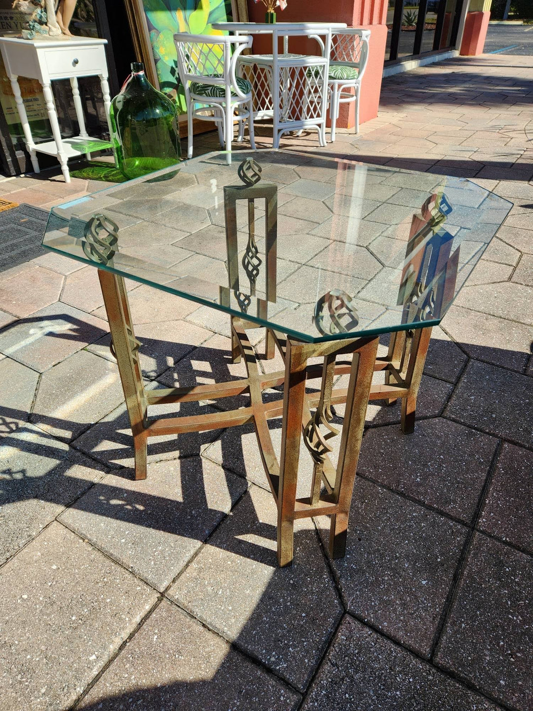 Glass Top End Table