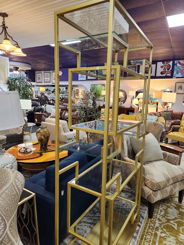 Gold Metal Bookcase