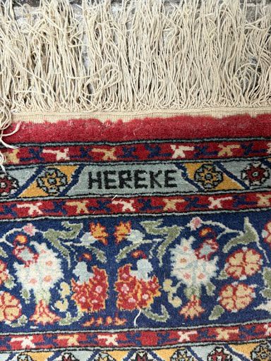 "HEREKE" 7'x11' Floral Turkish Area Rug