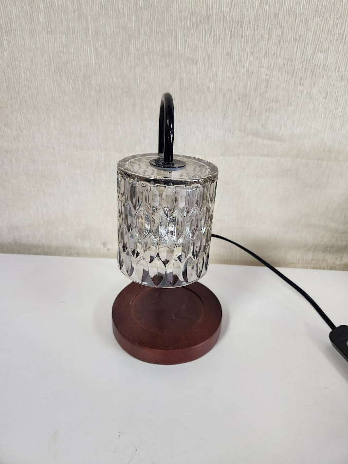 12"H Crystal Glass Candle Warmer