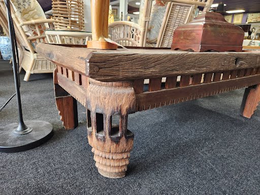 Wagon Wheel Wood Coffee Table