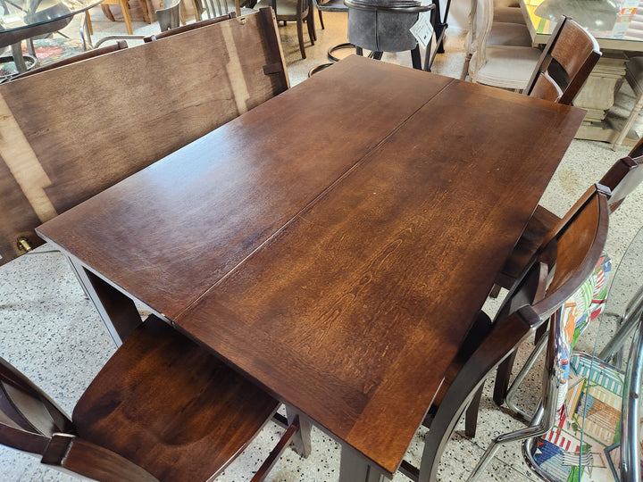 Brn Wood Dining Set