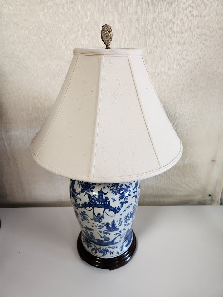 Blue And White Porcelain Table Lamp