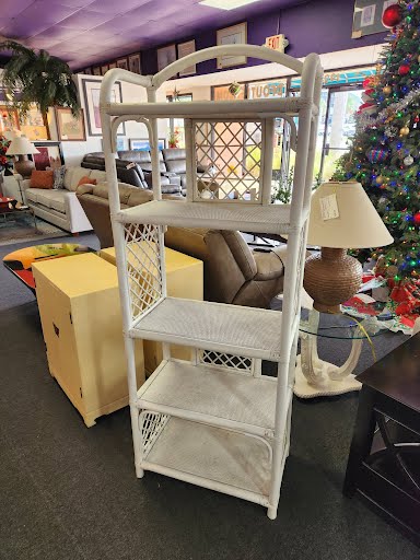 White Bamboo 68" Height Display Unit