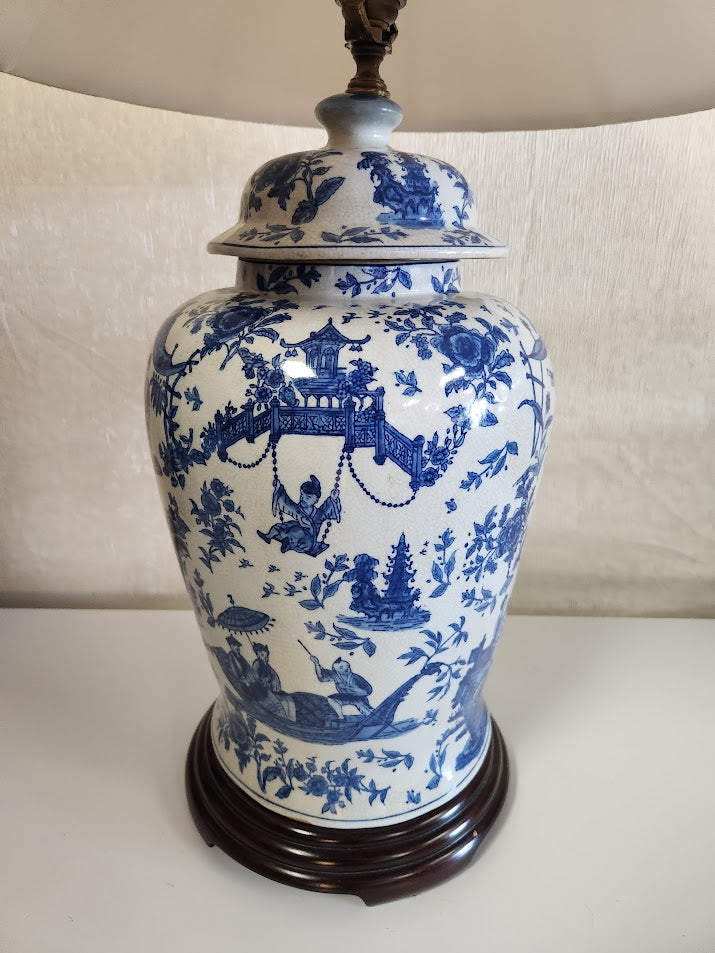 Blue And White Porcelain Table Lamp
