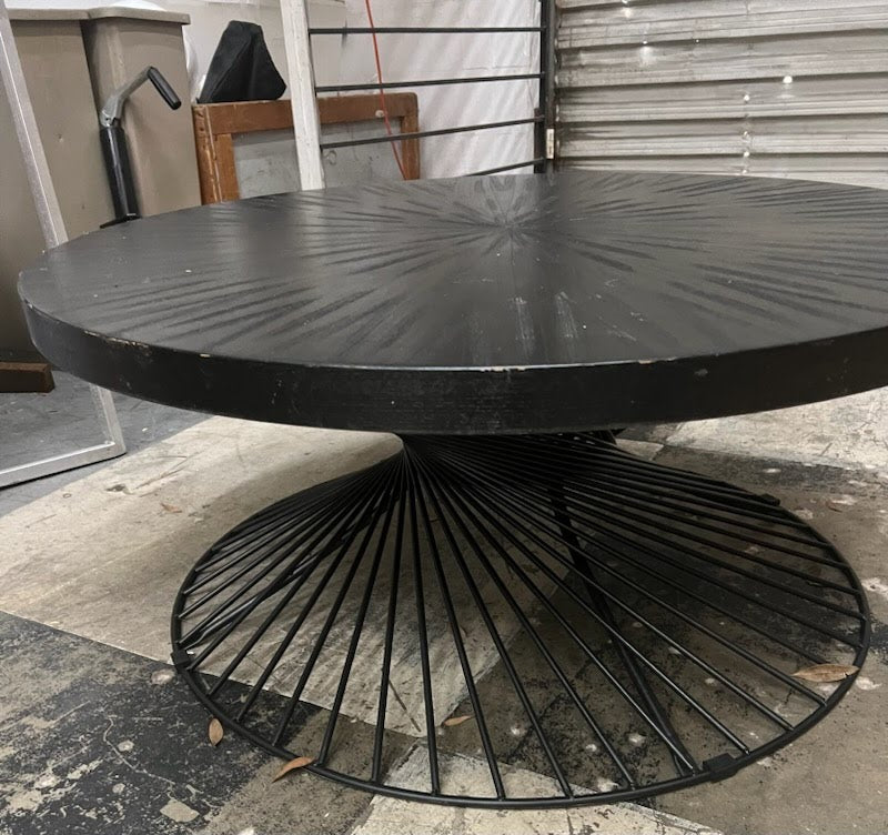 36"Rd Blk Coffee Table