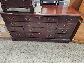 Mahogany Wood 12- Drawer Dresser