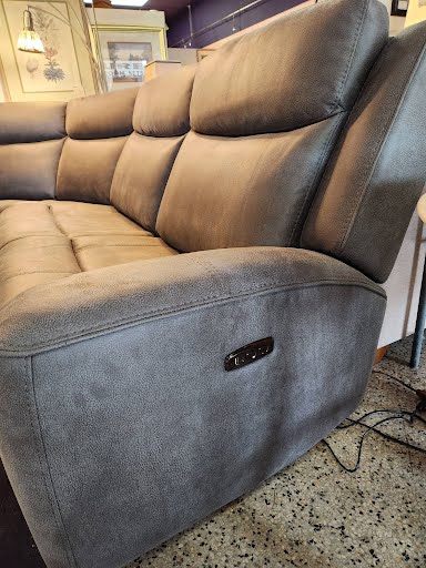 Sectional - 5 Pc Macke Grey Power Kuka Recliner