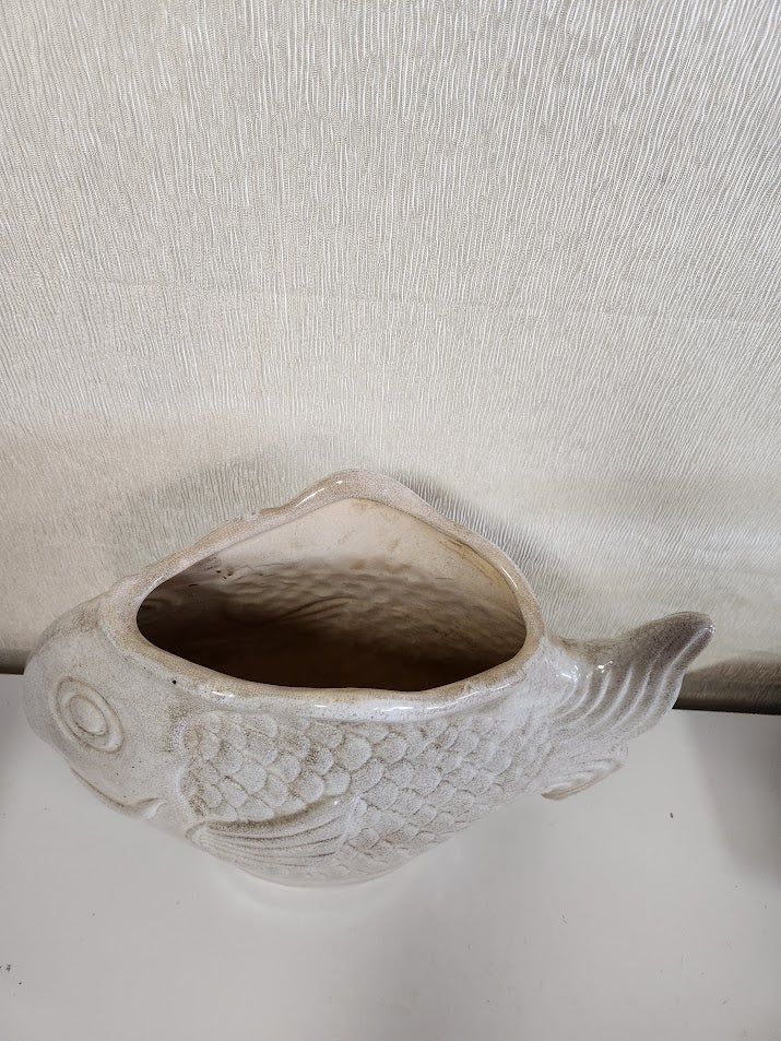 Cream Colored Ceramic Planter