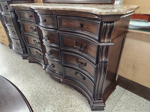 HAVERTY'S Dark Wood Bed Set KING 4 Pieces