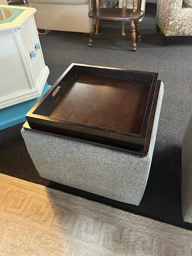 Grey Storage Ottoman