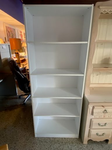 28W" White Bookcase