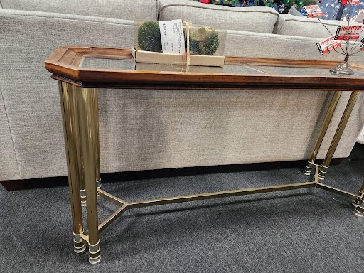 54W" Glass Insert Sofa Table