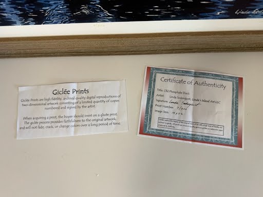 28x22" COA Giclee Prints Old Phosphate Dock Wall Art by Linda Soderquist